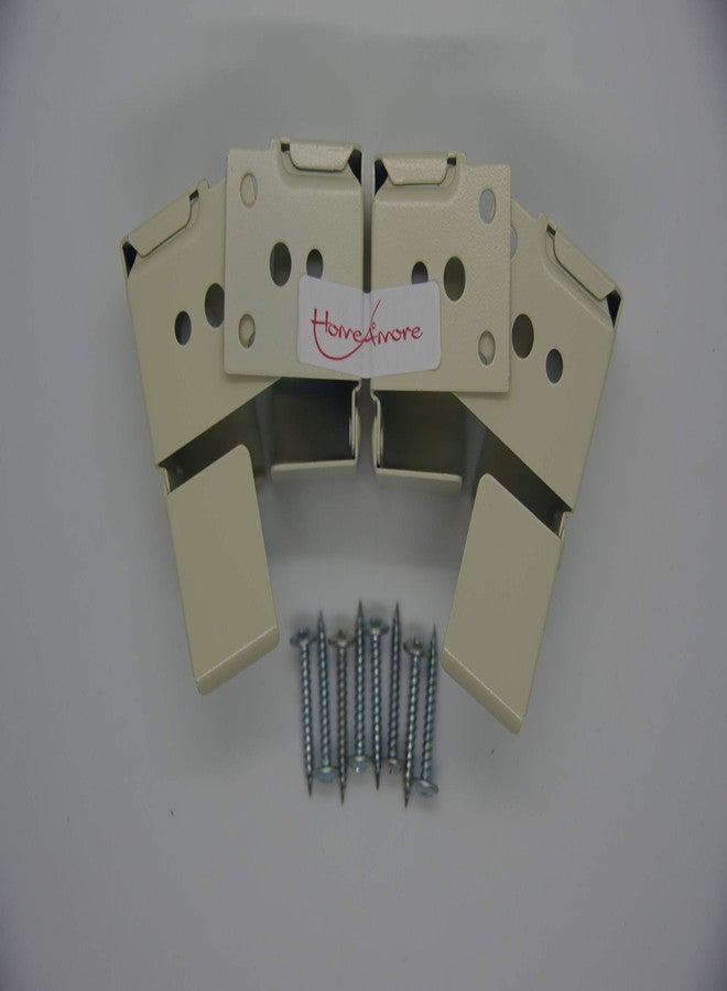 HomeAmore Brackets 1" X 1.5" (2Sets8Screws) Ivory - Image 2